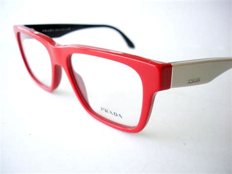 red prada eyeglass frames